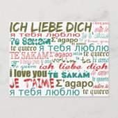 Kunstpatronen, kleurrijke harten, liefde briefkaart (Voorkant)