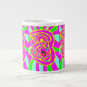 kunstpatronen mozaïek rond grote koffiekop