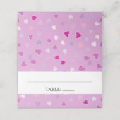 Kunstpatronen, Paarse harten, liefde, bruiloft Plaatskaartje (Buitenkant ongevouwen)