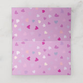 Kunstpatronen, Paarse harten, liefde, bruiloft Plaatskaartje (Binnenkant ongevouwen)