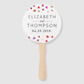 Kunstpatronen, rode harten, liefde, bruiloft handwaaier (Achterkant)