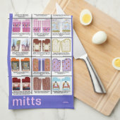 Kunstpatronen van Oven mitt op keukenhanddoek door (Quarter Fold)