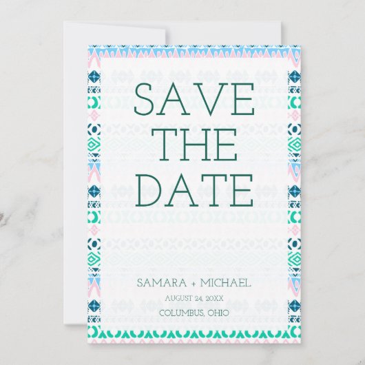 Kunstpatronen voor kotelpastel save the date (Voorkant)