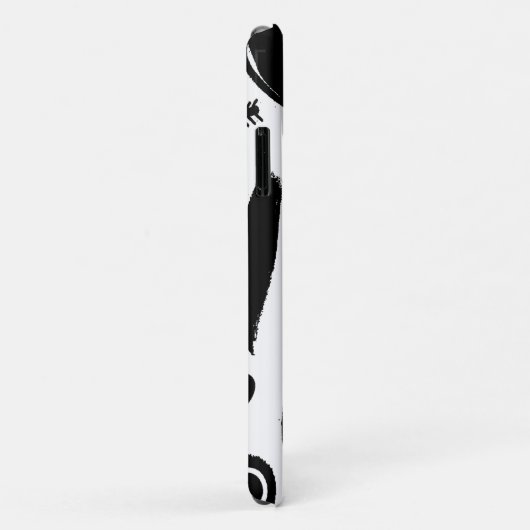 Kunstpatronen, zwarte harten, Jouw naam Case-Mate iPhone Case (Achterkant/rechts)