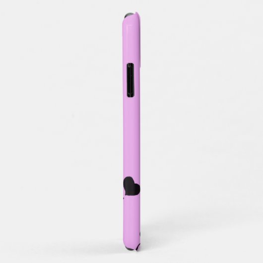 Kunstpatronen, zwarte harten, Stippen, liefde, roz Case-Mate iPhone Case (Achterkant/rechts)