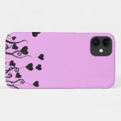 Kunstpatronen, zwarte harten, Stippen, liefde, roz Case-Mate iPhone Case (Achterkant (horizontaal))