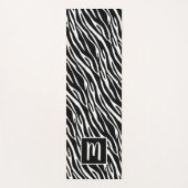 Kunstpatroon aangepaste monogram met Zebra Stripes Yogamat (Voorkant)
