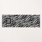 Kunstpatroon aangepaste monogram met Zebra Stripes Yogamat (Voorkant (horizontaal))