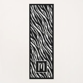 Kunstpatroon aangepaste monogram met Zebra Stripes Yogamat (Voorkant)