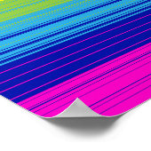 Kunstpatroon achtergrond kleurrijke regenboogstrip poster (Hoek)