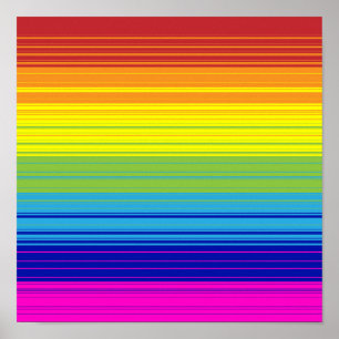 Kunstpatroon achtergrond kleurrijke regenboogstrip poster