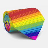 Kunstpatroon achtergrond kleurrijke regenboogstrip stropdas (Opgerold)