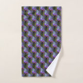 Kunstpatroon blauwe vlag Iris-bloem Natuur Bad Handdoek (Handdoek)