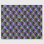 Kunstpatroon blauwe vlag Iris-bloem Natuur Cadeaupapier (Vlak)