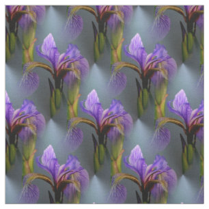 Kunstpatroon blauwe vlag Iris-bloem Natuur Stof