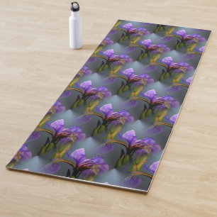 Kunstpatroon blauwe vlag Iris-bloem Natuur Yogamat