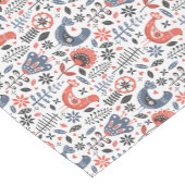 Kunstpatroon Blauwen en Rode Folk Korte Tafelloper (Hoek)