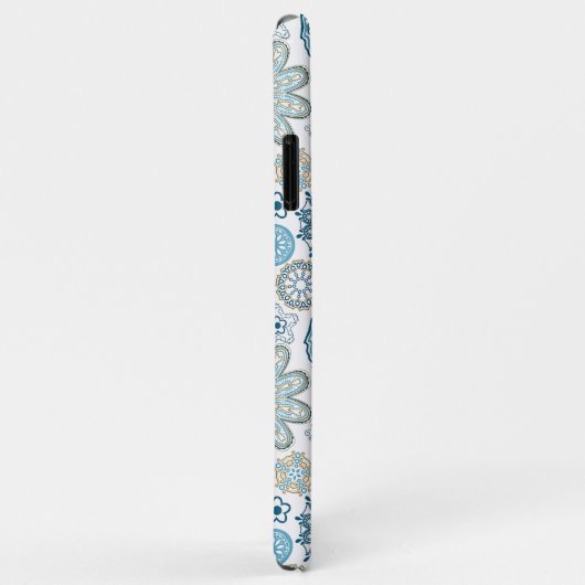 Kunstpatroon Elegant Winter Blue Fantasy Mandala Case-Mate iPhone Case (Achterkant/rechts)