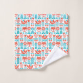 Kunstpatroon Finse vos- en vogelfolk Bad Handdoek (Wasdoekje)