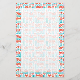 Kunstpatroon Finse vos- en vogelfolk Briefpapier