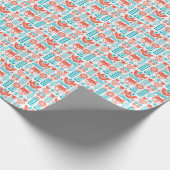 Kunstpatroon Finse vos- en vogelfolk Cadeaupapier (Hoek)