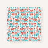 Kunstpatroon Finse vos- en vogelfolk Notitieboek (Voorkant)