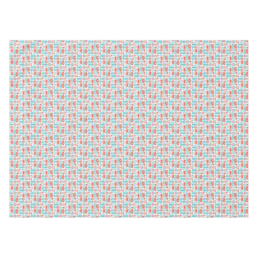 Kunstpatroon Finse vos- en vogelfolk Tafelkleed (Voorkant (Horizontaal))