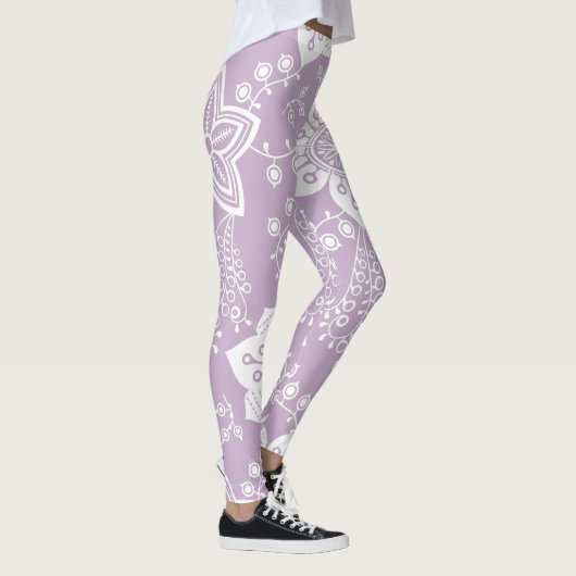 Kunstpatroon funky Retro Cool Modern Flowers Leggings (Rechts)