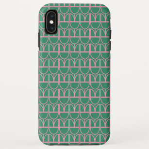 Kunstpatroon groene en roze Floral Line Case-Mate iPhone Case