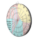 Kunstpatroon in Organic City Street Dartbord (Voorkant Rechts)