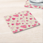 Kunstpatroon Kartonnen Onderzetters (Schuin)