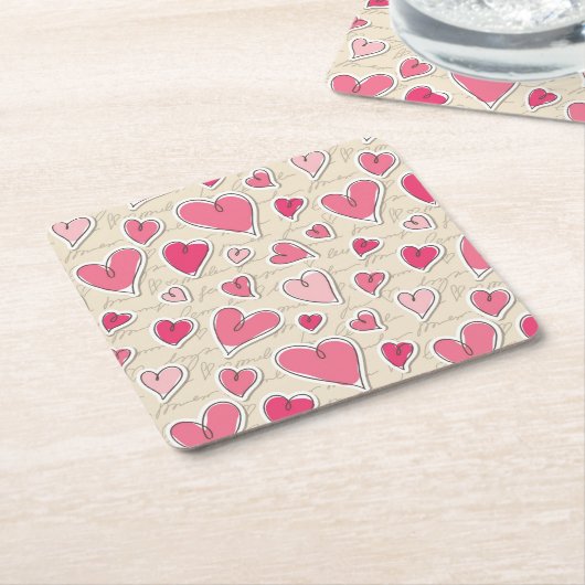 Kunstpatroon Kartonnen Onderzetters (Schuin)