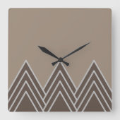 Kunstpatroon klassieke hedendaagse zigzag-driehoek vierkante klok (Voorkant)