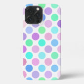 Kunstpatroon kleurig zomerpastel Polka Dots iPhone Hoesje (Achterkant)