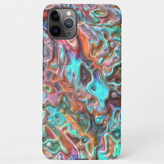 Kunstpatroon kleurige Classy Fun Paint Blur Waves iPhone Hoesje (Achterkant)