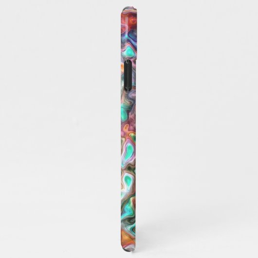 Kunstpatroon kleurige Classy Fun Paint Blur Waves iPhone Hoesje (Rechterkant)