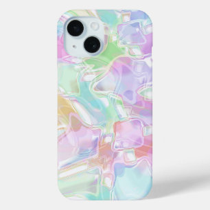 Kunstpatroon , kleurrijke, futuristische zwembroek iPhone 15 case