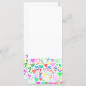 Kunstpatroon, kleurrijke harten, hartspatroon (Voorkant / Achterkant)