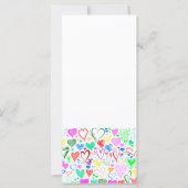 Kunstpatroon, kleurrijke harten, hartspatroon (Voorkant)