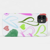 Kunstpatroon, kleurrijke harten, hartspatroon Case-Mate iPhone case (Achterkant (horizontaal))