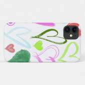 Kunstpatroon, kleurrijke harten, hartspatroon Case-Mate iPhone case (Achterkant (horizontaal))