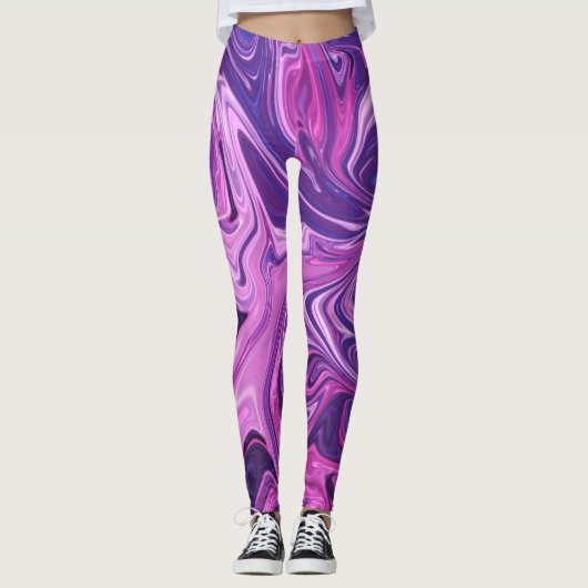 Kunstpatroon met galaxie leggings (Voorkant)