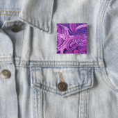 Kunstpatroon met galaxie vierkante button 5,1 cm (In situ)