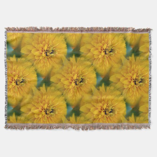 Kunstpatroon met gele Daisy Flower Natuur Deken (Voorkant)