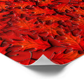 Kunstpatroon met Natuur van eikel Poster (Hoek)