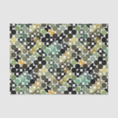 Kunstpatroon met roodgroene tapes tissuepapier (Voorkant)