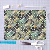 Kunstpatroon met roodgroene tapes tissuepapier (Craft)