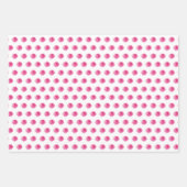 Kunstpatroon met roze rozen Waterverf Inpakpapier Vel (Voorkant 3)