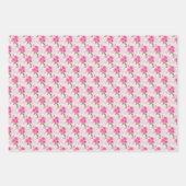 Kunstpatroon met roze rozen Waterverf Inpakpapier Vel (Voorkant)