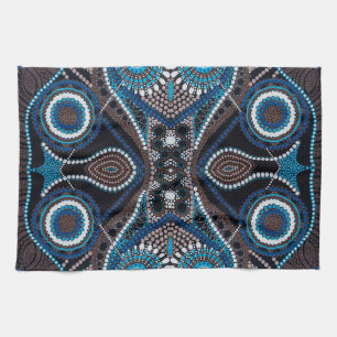Kunstpatroon op keukenhanddoek